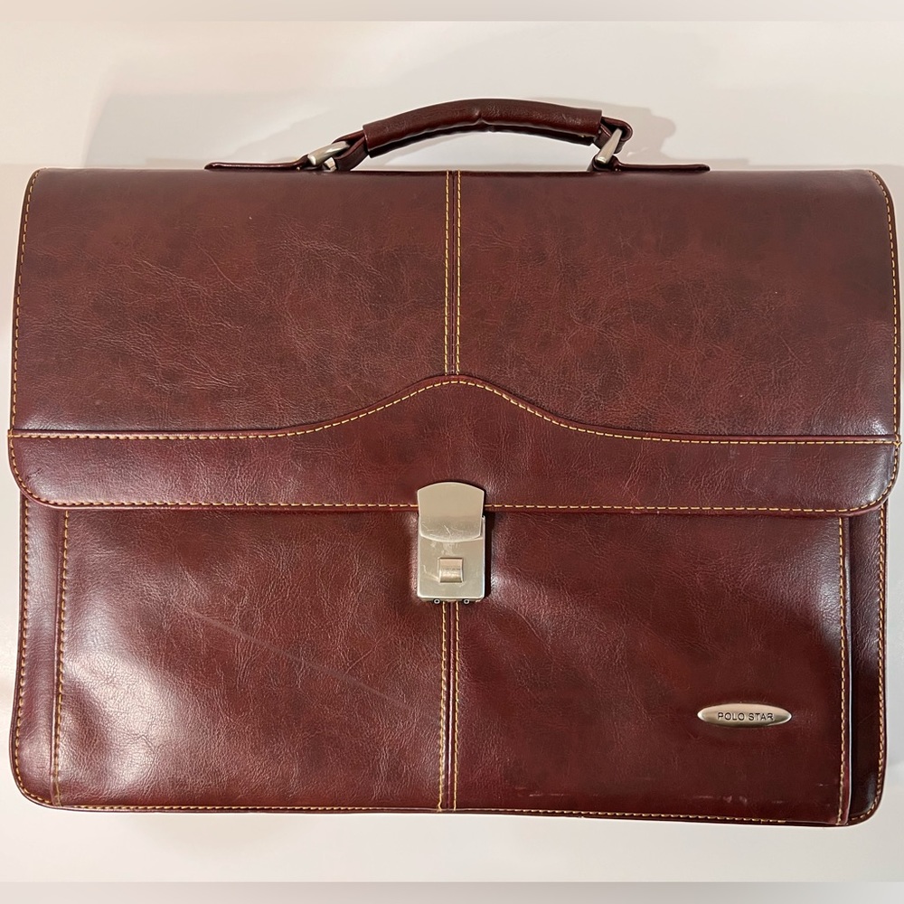 Polo Star Genuine Cowhide Leather Computer Bag